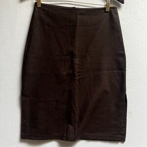 100% Wool Smoking Lily Brown Women's Skirt Sz 30”